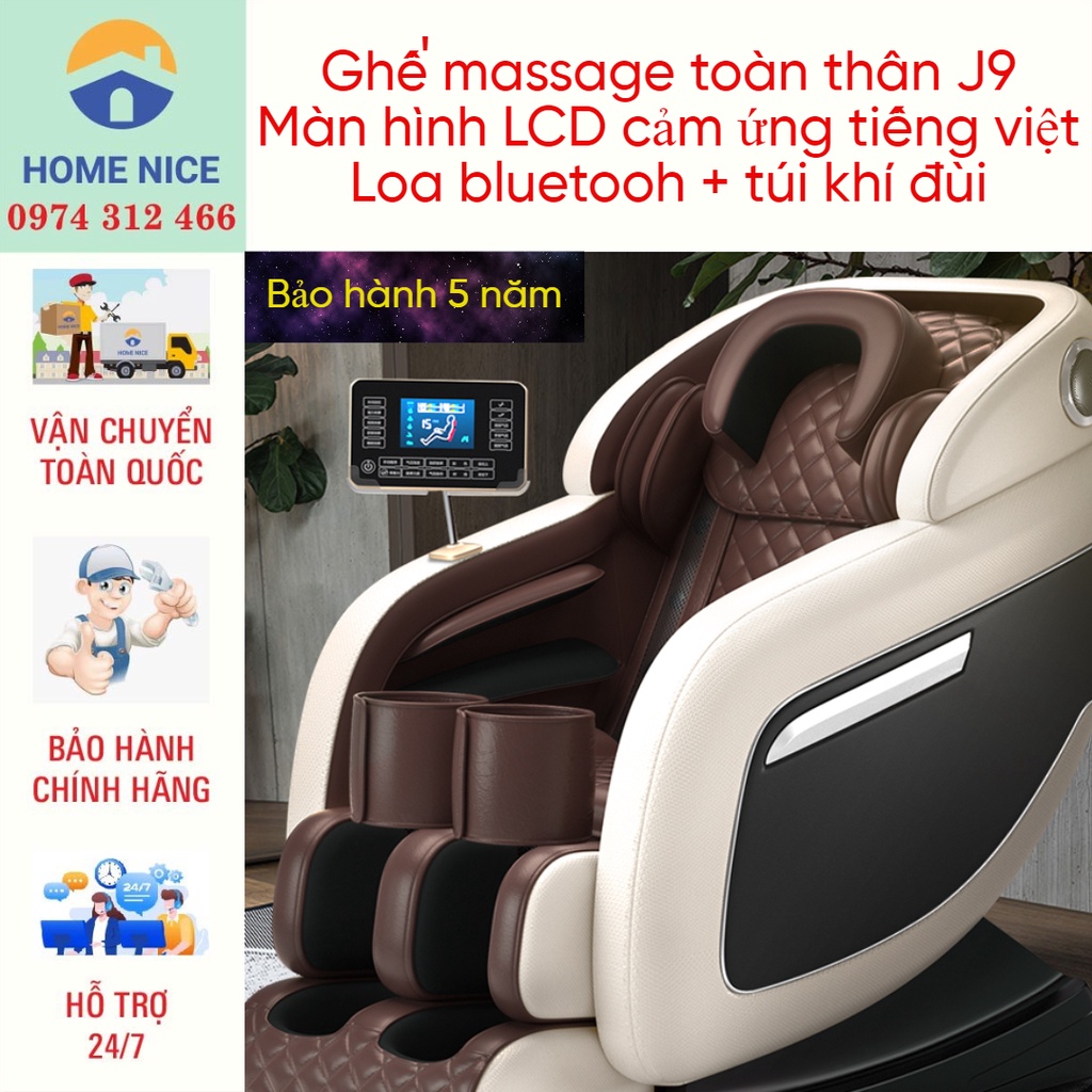 Ghế massage toàn thân Thomas Hamilton J9 - Bảng điều khiển cảm ứng tiếng việt, Máy massage trị liệu thông minh đa năng