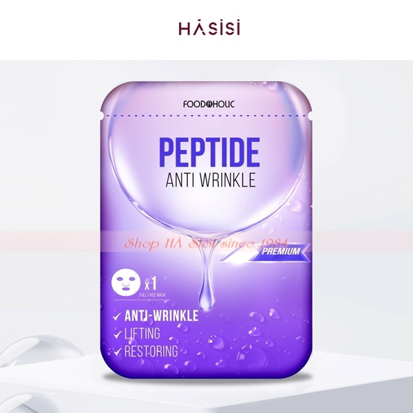 Mặt Nạ Chống Lão Hóa Da FOODAHOLIC - Peptide Anti Wrinkle 23ml (Tím)