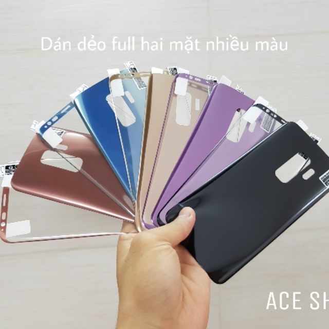 [ Ảnh thật ] Dán cường lực dẻo Samsung ( mặt trước + mặt sau ) S9 / S9 Plus