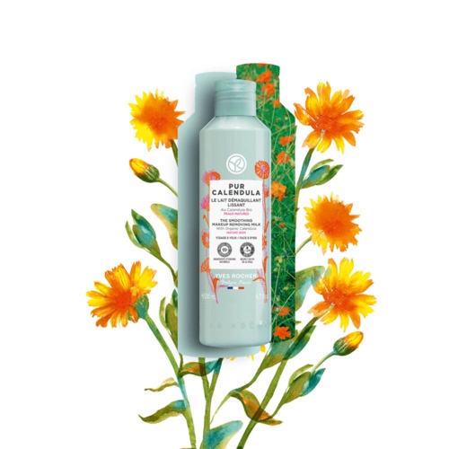 Nước cân bằng, Sữa tẩy trang chống nhăn, làm mềm Yves Rocher Pur Calendula