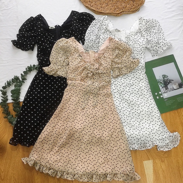 Đầm Heart Dress Hoạ Tiết Trái Tim Nhí Và Ngôi sao- đầm ôm eo chất voan lụa ở sau bo chun có lót trong(kèm ảnh trải sàn) | BigBuy360 - bigbuy360.vn
