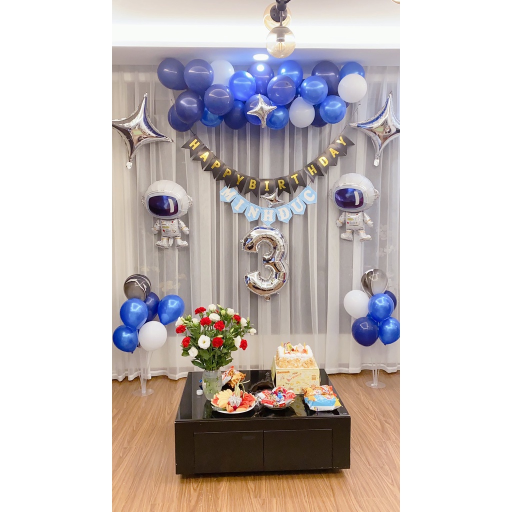 COMBO Set Trang Trí Sinh Nhật Bé Trai Nhiều Mẫu Kèm Dây Kết Bóng #TrangTriSinhNhat