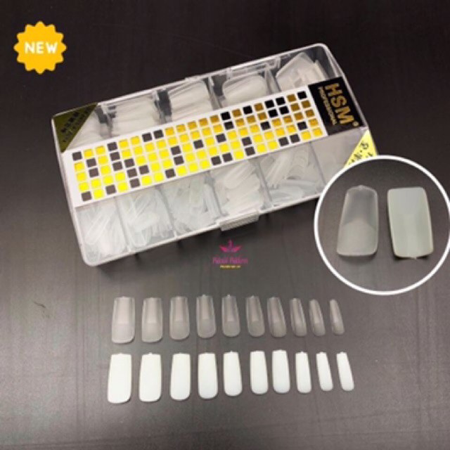Móng up tay HSM - from vuông trơn mỏng dẻo [hộp 500c đủ size từ 0-9] Thiên Di Nail