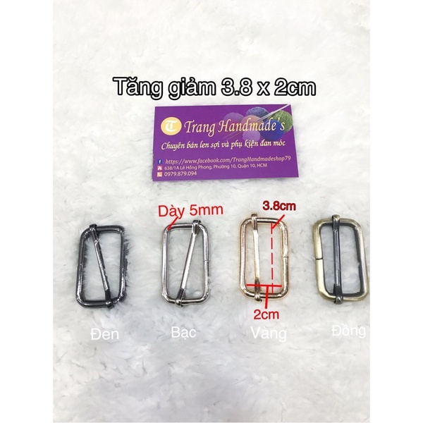 Tăng giảm- khoen 3.8cmx 2cm túi xách