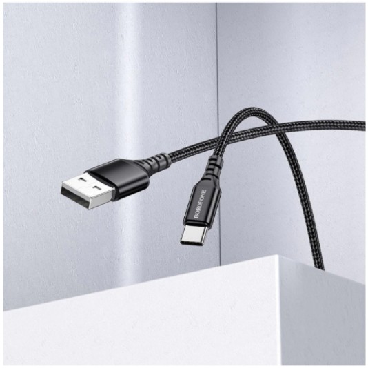 Cáp sạc dây dù Borofone BX54 Type C 2.4A  dài 1m
