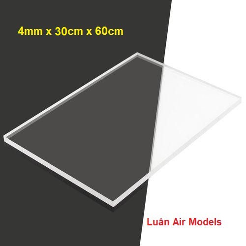 Tấm nhựa mica cứng trong suốt làm hồ cá, hộp kính, đồ chơi, trang trí, cắt theo yêu cầu (VA280) - Luân