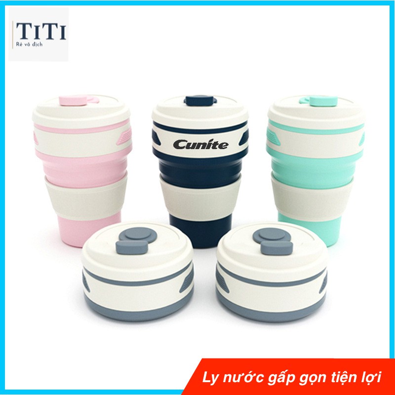 [FREESHIP] Ly đựng nước silicon gấp gọn siêu tiện lợi