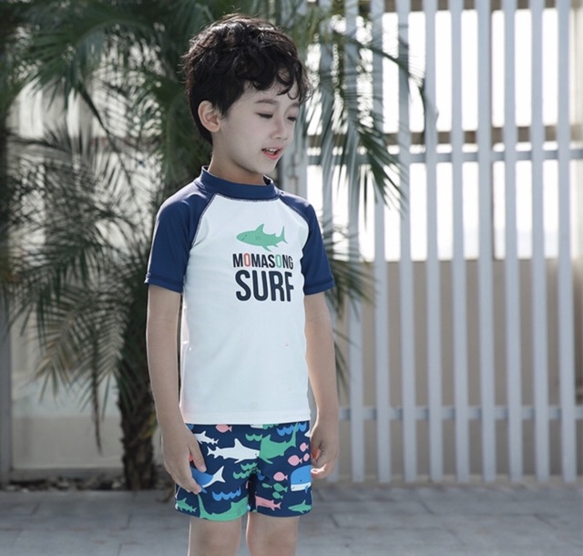 Đồ bơi hình cá mập, surf, hiệu Momasong cho bé 10-35kg, hàng cao cấp, đồ bơi đẹp cho bé trai, hàng xuất Nhật