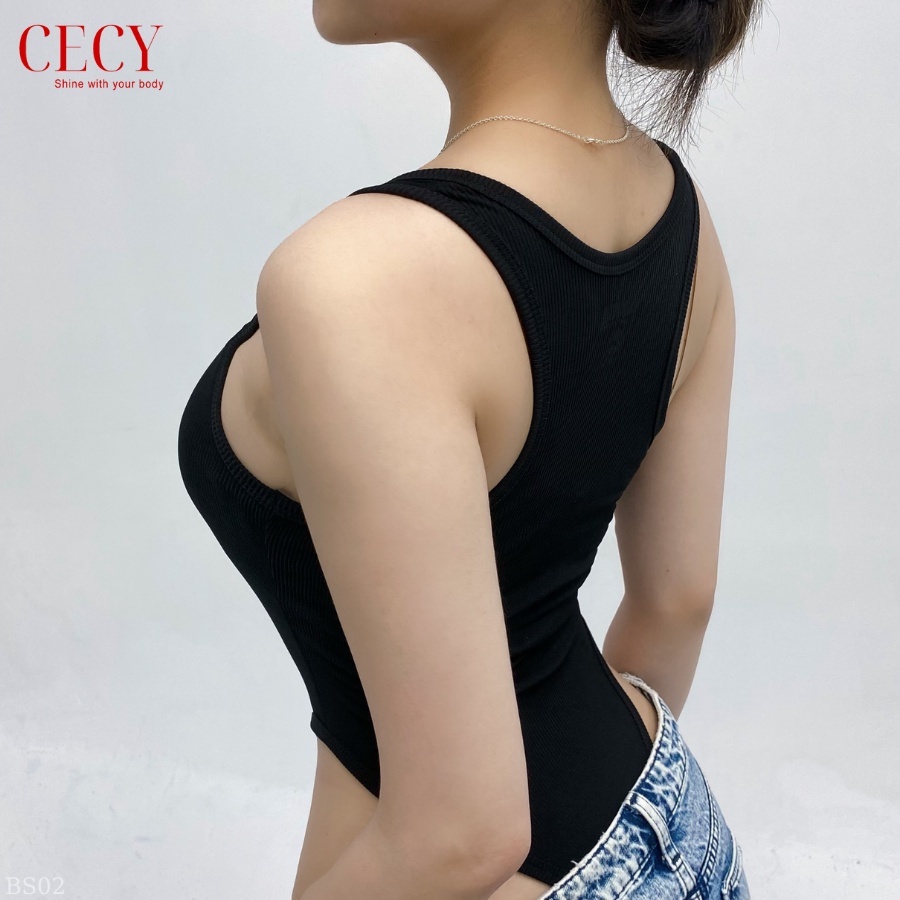 Áo ba lỗ Bodysuit nữ CECY thun Cotton, áo thun body ôm sát Quyến rũ BS02 | WebRaoVat - webraovat.net.vn