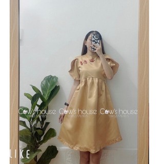 Đầm babydoll cổ tàu
