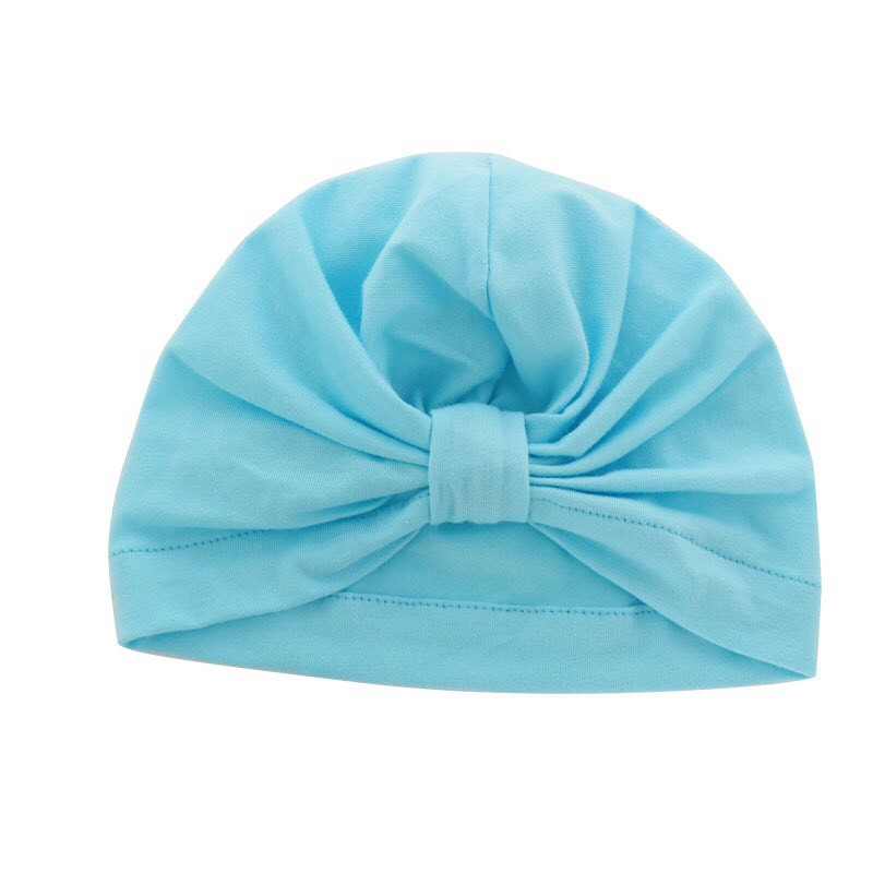 Mũ turban, mũ băng đô cotton kèm nơ dễ thương cho bé gái, nhiều màu lựa chọn - MU10