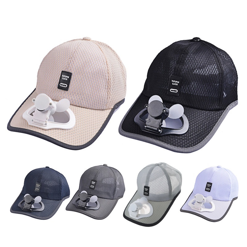 Mũ Lưỡi Trai Có Quạt Sạc USB Thoáng Khí Chống Nắng Mùa Hè Cho Người Lớn