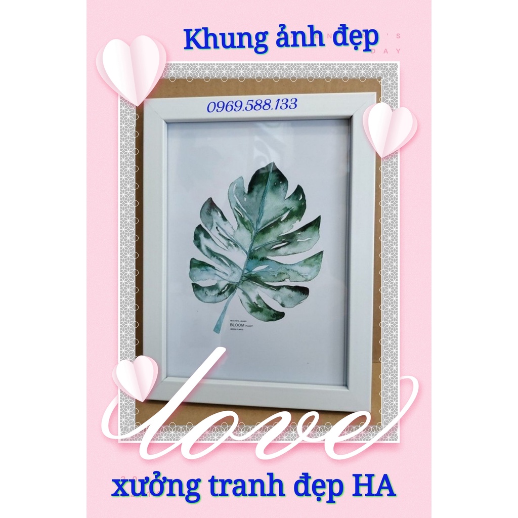 Khung Ảnh A4 ( 20x30 cm)(mặt khung bằng mica) để bàn, treo tường.