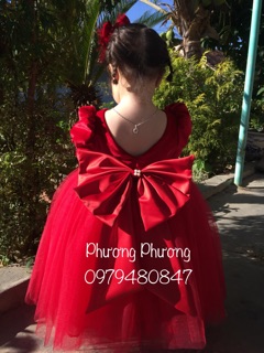 Đầm nhung công chúa cho bé