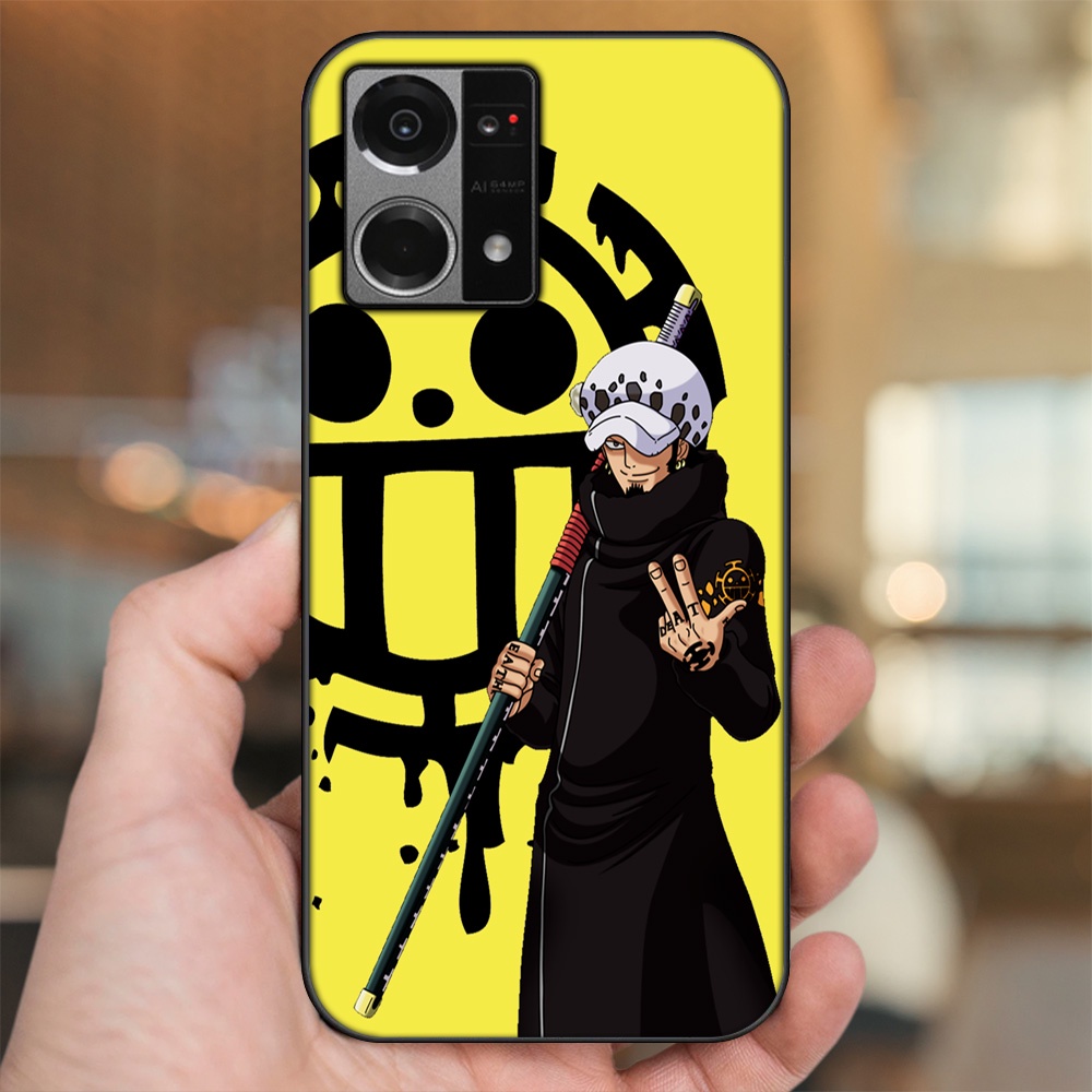 Ốp lưng Oppo Reno 7 4G viền đen in hình Law One Piece