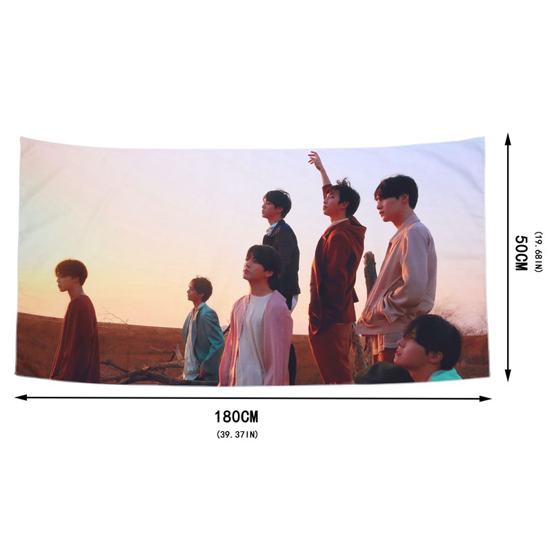 Thảm Treo Tường Trang Trí In Hình Nhóm Nhạc BTS LOVE YOURSELF TEAR