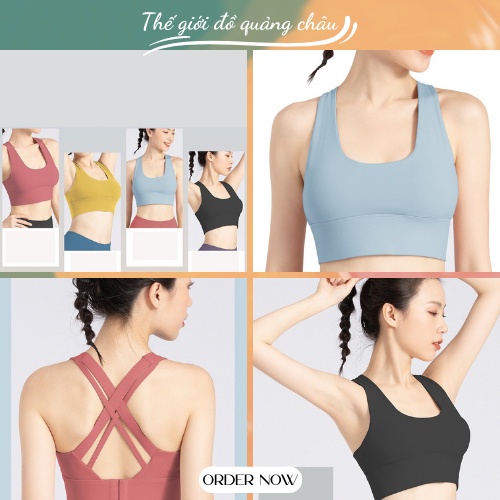 Áo croptop mẫu mới siêu hot, tập gym, yoga có lót đệm ngực - Hàng Quảng Châu Cao Cấp (AT31)