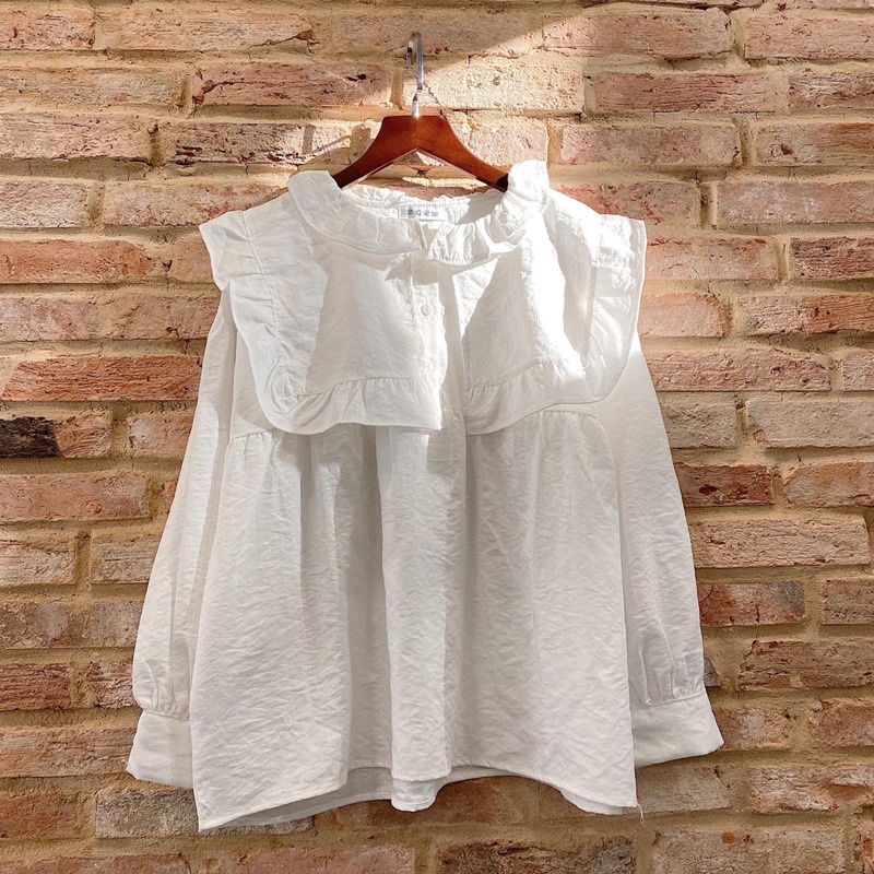 Hình chụp thật - Sơ mi babydoll bèo xinh xắn, dễ phối đồ