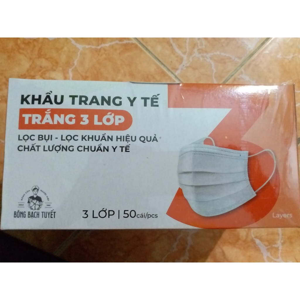 KHẨU TRANG MERIDAY BẠCH TUYẾT 3 LỚP HỘP 50 CÁI | BigBuy360 - bigbuy360.vn