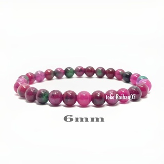 Vòng Tay Đá Ruby Nguyên Bản 6mm