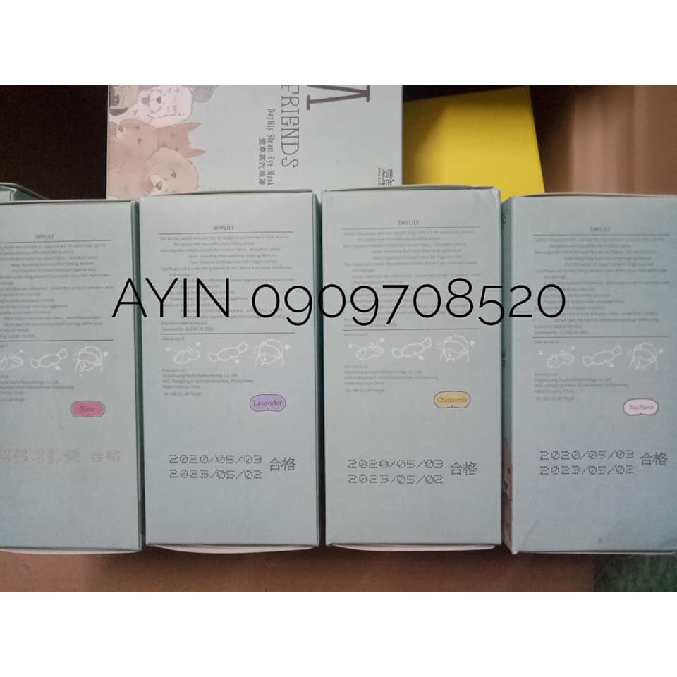 Mặt nạ mắt nóng Daylily Jim hình chú chó dễ thương thư giãn mắt - Hộp 10 miếng