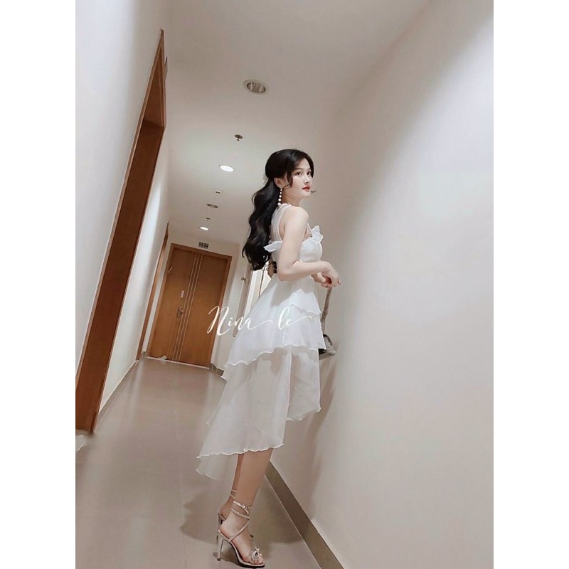 Đầm xoè trắng đuôi tôm 3 tầng (Có ảnh thật) | BigBuy360 - bigbuy360.vn
