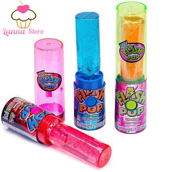 [CÓ ĐÈN PHÁT SÁNG] Kẹo Son Flash Pop loại to 34g - Mỹ