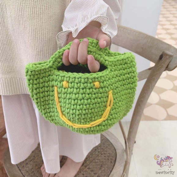 Túi Xách Hàn Quốc Họa Tiết Mặt Cười Thời Trang Cho Bé