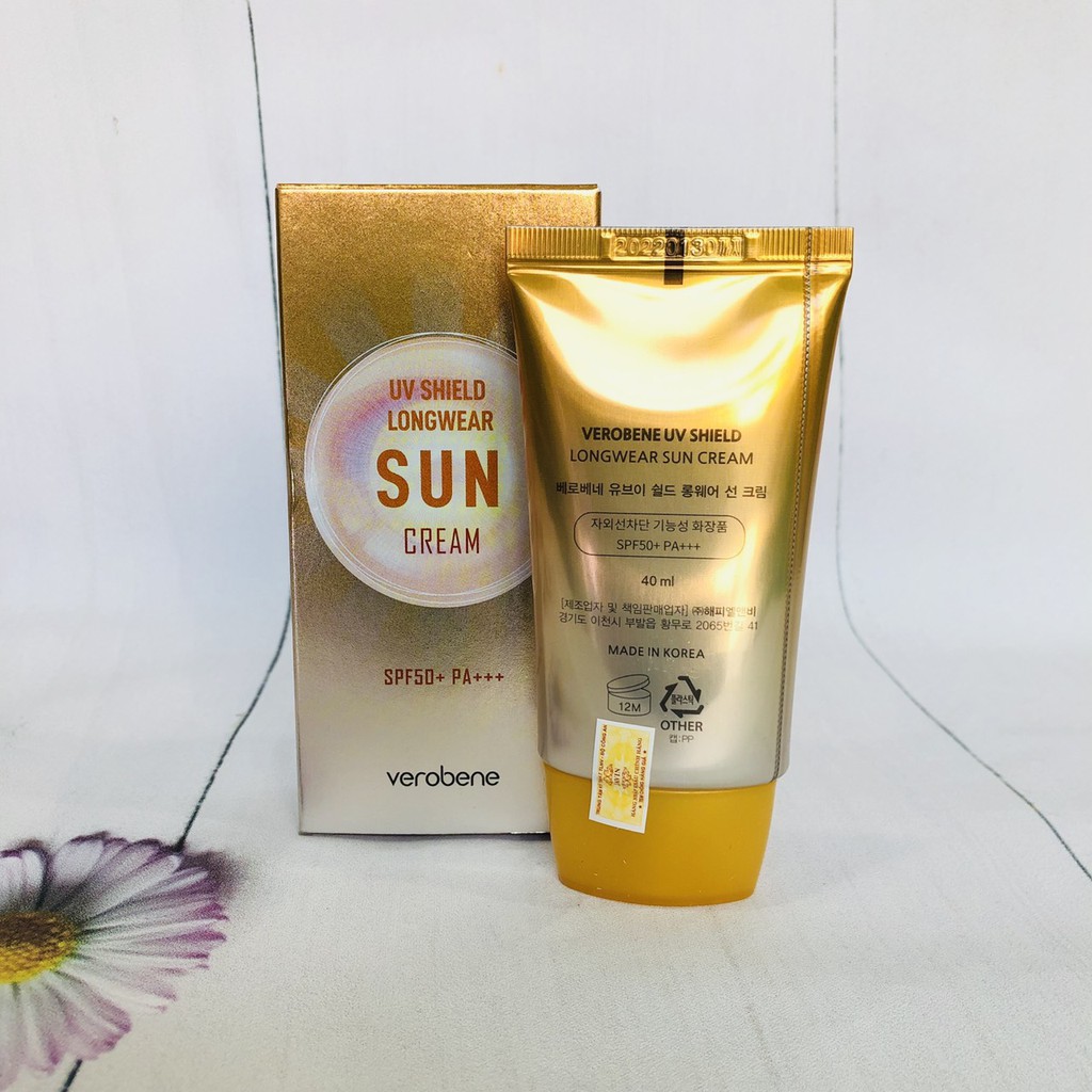 Kem chống nắng Verobene UV Shield Longwear Sun Cream 40ml