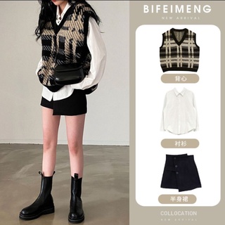 Set ghile len + sơmi + quần váy