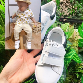 Giày sneaker 2 quai trắng