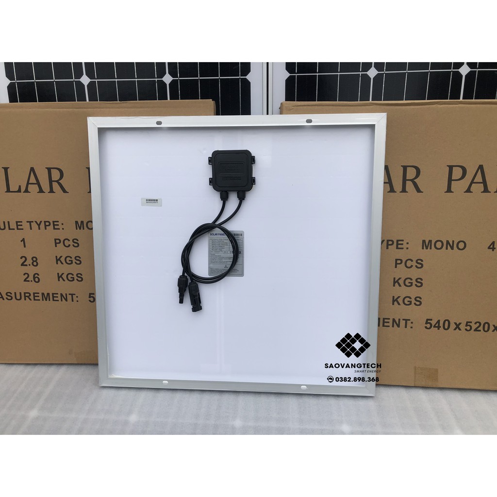 TẤM PIN NĂNG LƯỢNG MẶT TRỜI 40W MONO +TẶNG JACK MC4