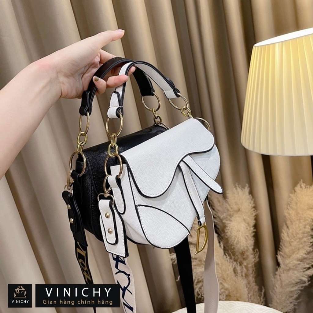 Túi xách nữ đeo chéo, túi đi chơi, đi học VINICHY, da cao cấp size 20cm HA002