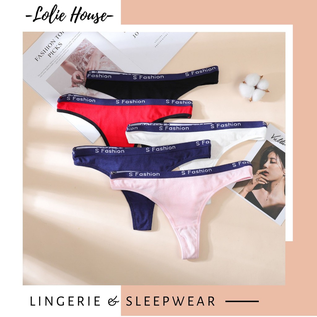 Quần lót lọt khe nữ cotton S Fashion dáng thể thao sport sexy LOLIE HOUSE - LK3 | BigBuy360 - bigbuy360.vn