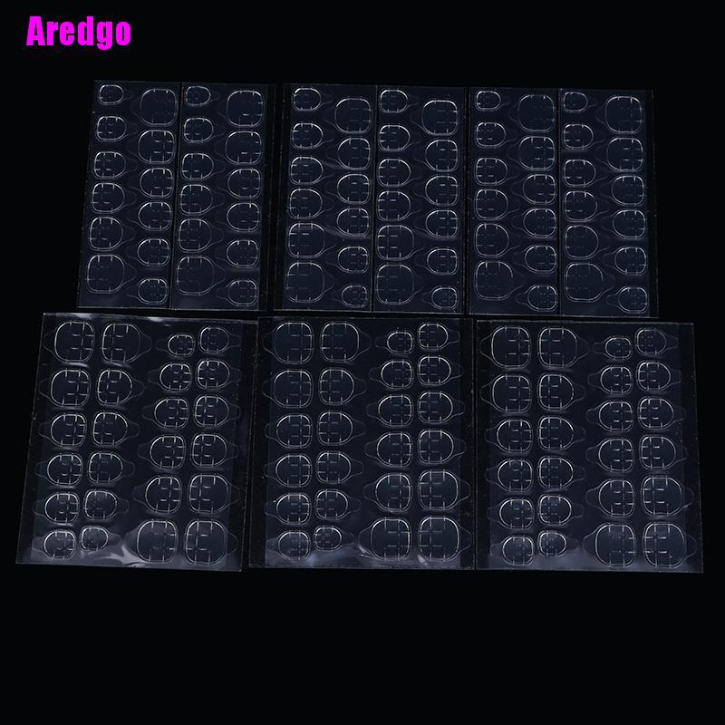 [Hàng mới về] Set 240 miếng dán móng tay giả 2 mặt trong suốt bằng acrylic