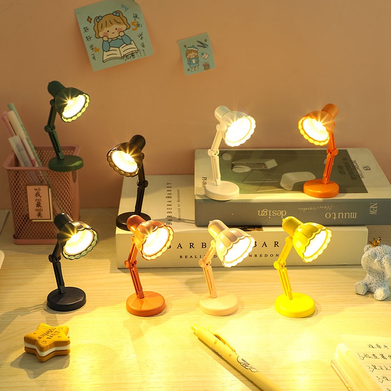 [hàng sẵn mới về] Đèn học mini chụp họa tiết siêu cute chất lượng cao-Đèn LED trang trí bàn học có thể điều chỉnh