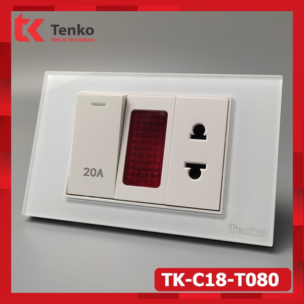 [Giá Sỉ C18]Công tắc 20A Cho Nóng Lạnh và Điều Hòa có đèn LED báo hiệu TENKO Thương Hiệu Nhật TK-C18