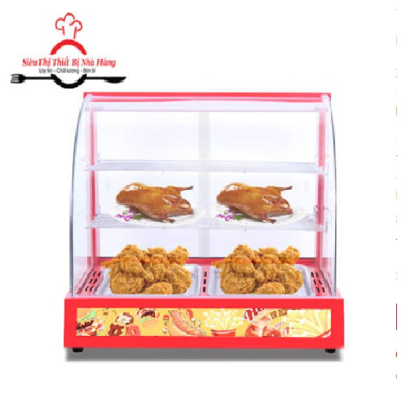 Tủ trưng bày hâm nóng , giữ nóng gà rán KFC 2 khay