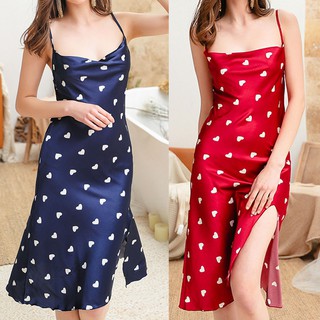Váy ngủ vải bóng quyến rũ