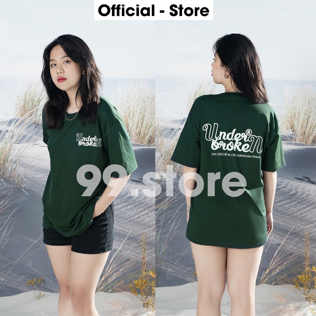 Áo Xanh Lá UNDERBROKEN Áo Thun Tay Lỡ Unisex 100% Cotton, Áo Phông Rộng Mẫu Mới 2022 99 store | BigBuy360 - bigbuy360.vn