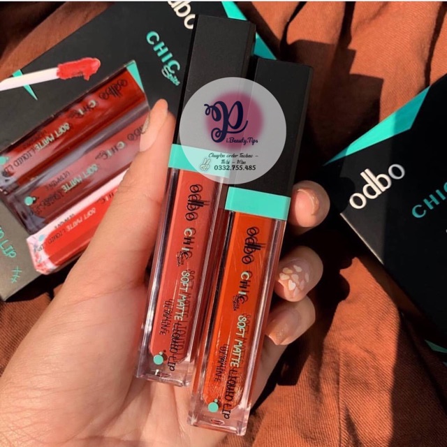 SET 2 SON KEM LÌ SOFT MATTE LIQUID LIP ODBO THÁI