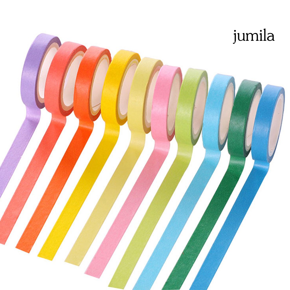 Set 10 Cuộn Băng Dính Washi Dùng Trang Trí
