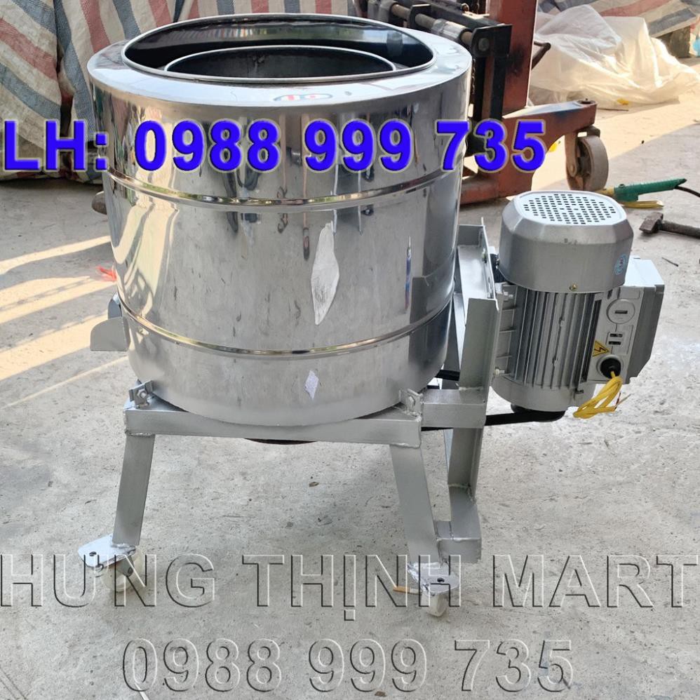 Máy vắt ly tâm 100% INOX, vắt nghệ, sắn, bã thuốc, vắt đậu, motor 1,1kw cực khỏe, chân máy có bánh xe di chuyển.