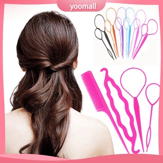 Set 4 dụng cụ buộc tóc tạo kiểu tiện lợi cho nữ