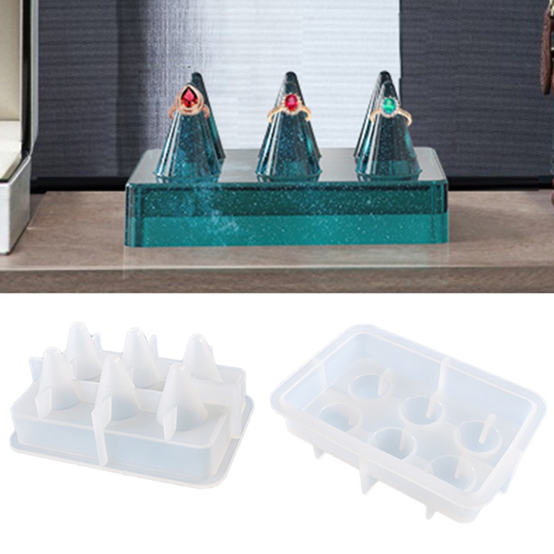 Khuôn Silicone Làm Giá Đỡ Trưng Bày Nhẫn Hình Nón