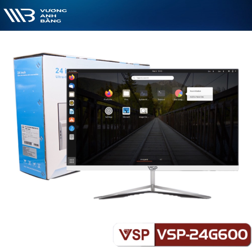 Máy tính để bàn All In One VSP-24G600 (LED 24in Ultra thin Slim - Core I3 4160/4G/SSD 128GB/W10/Màu trắng)