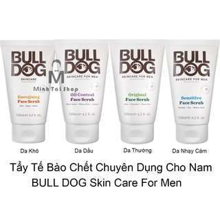 [ Chính Hãng UK ] Tẩy Tế Bào Chết Da Mặt Chuyên Dụng Cho Nam - BULLDOG Face Scrub 125ml