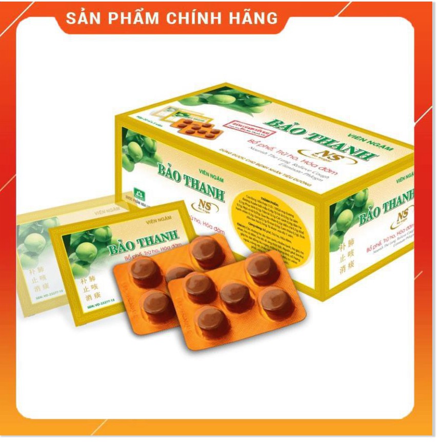 5 vỉ Viên ngậm BẢO THANH không đường