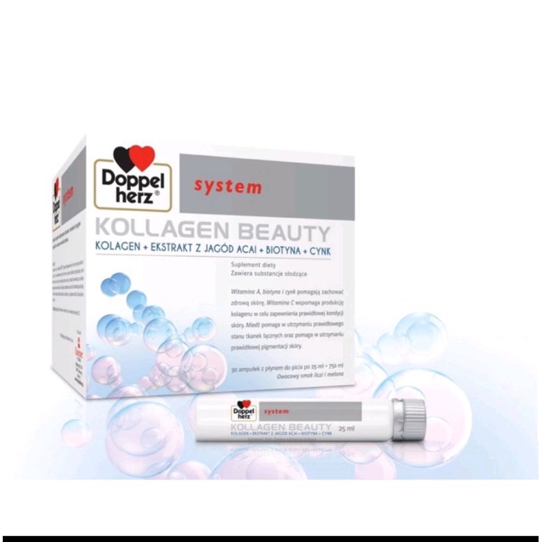Collagen thủy phân Doppelherz Kollagen beauty 30 ống