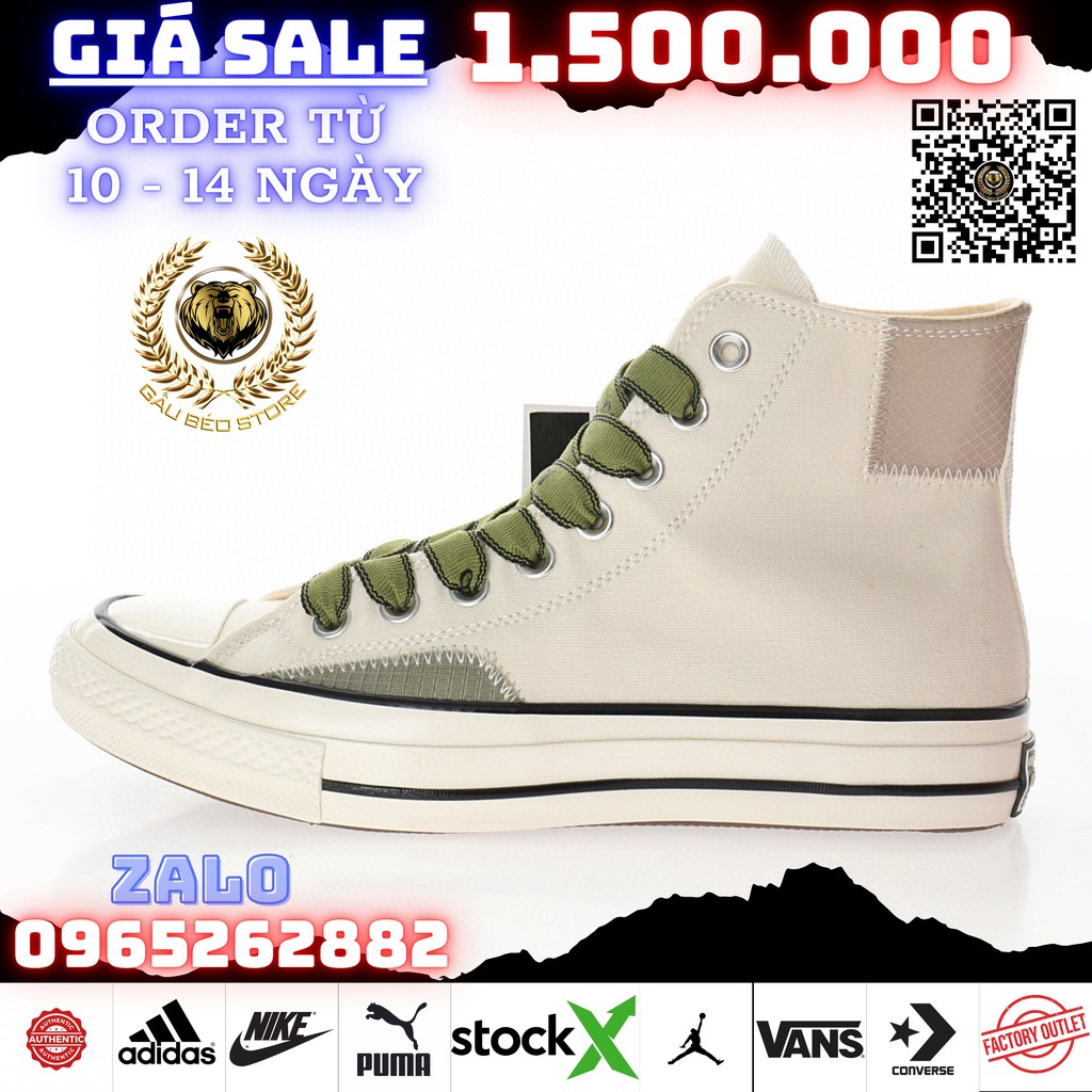 Order 1-3 Tuần + Freeship Giày Outlet Store Sneaker _Converse Chuck Taylor All Star 1970s High MSP: 170128C 35-44 gaubeo